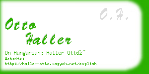 otto haller business card